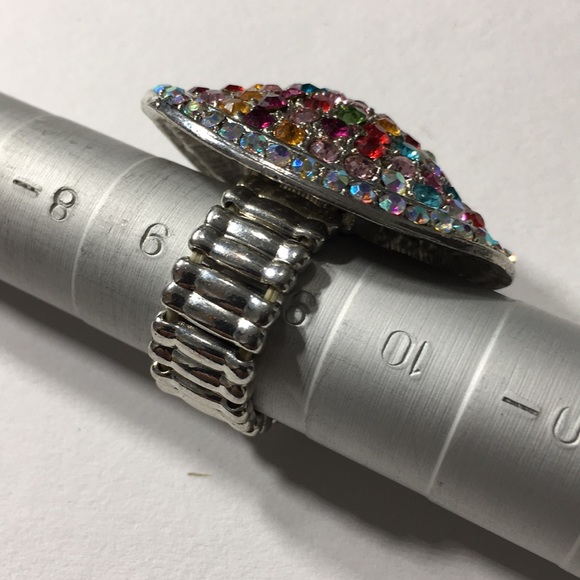 💓Colorful Rhinestone Stretchable Ring - Picture 7 of 8